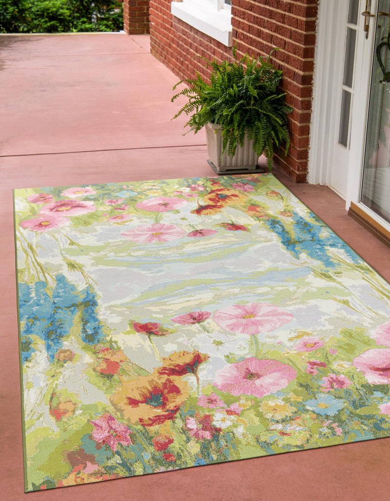 Seaside Blooms Collection Area Rug -  Amalfi Rectangle Multi  lifestyle 5