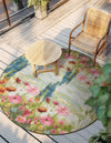 Seaside Blooms Collection Area Rug -  Amalfi Round Multi  lifestyle 6