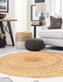 Serenity Braided Jute Collection Area Rug - Seaside