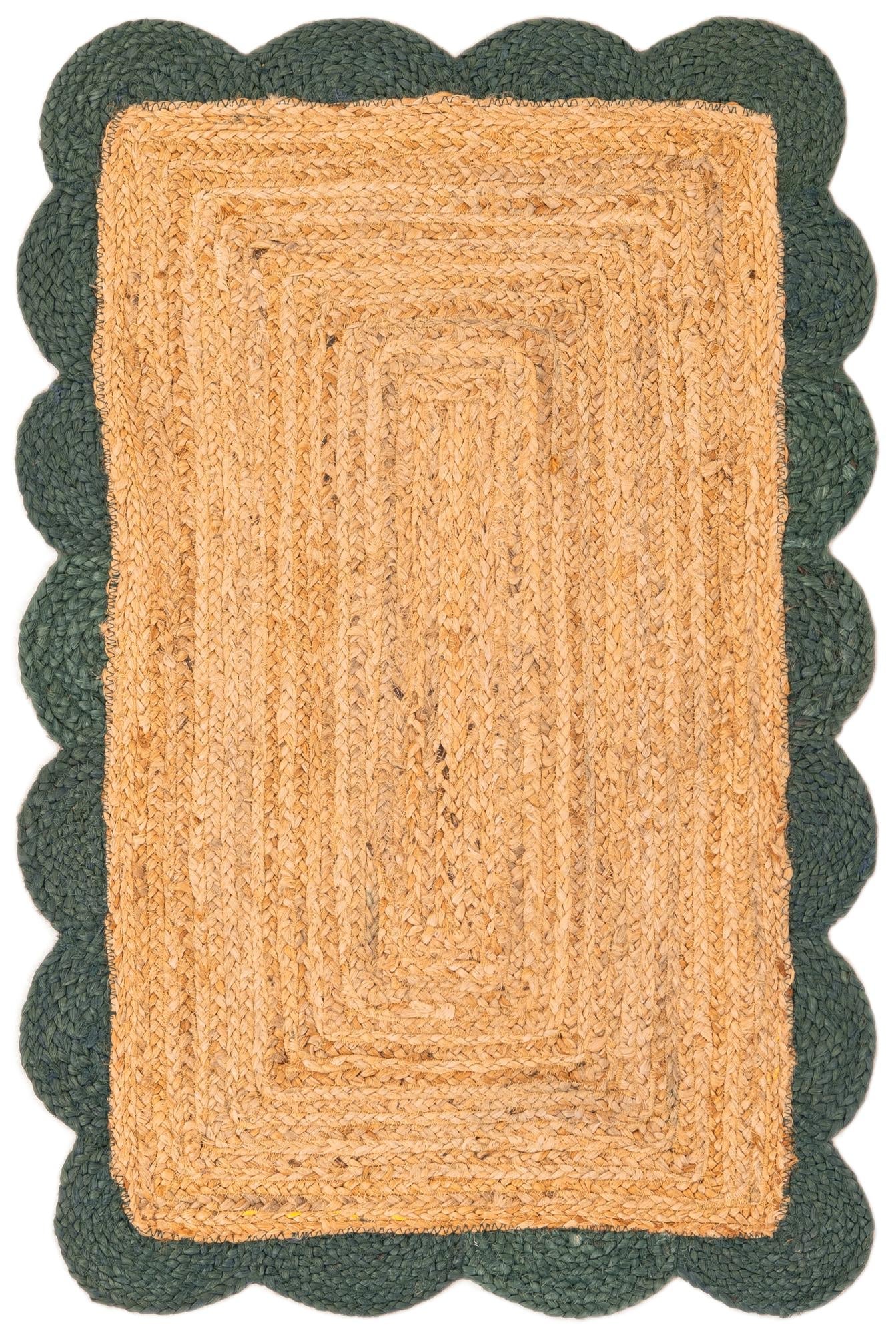 Serenity Braided Jute Collection Area Rug - Seaside