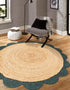 Serenity Braided Jute Collection Area Rug - Seaside