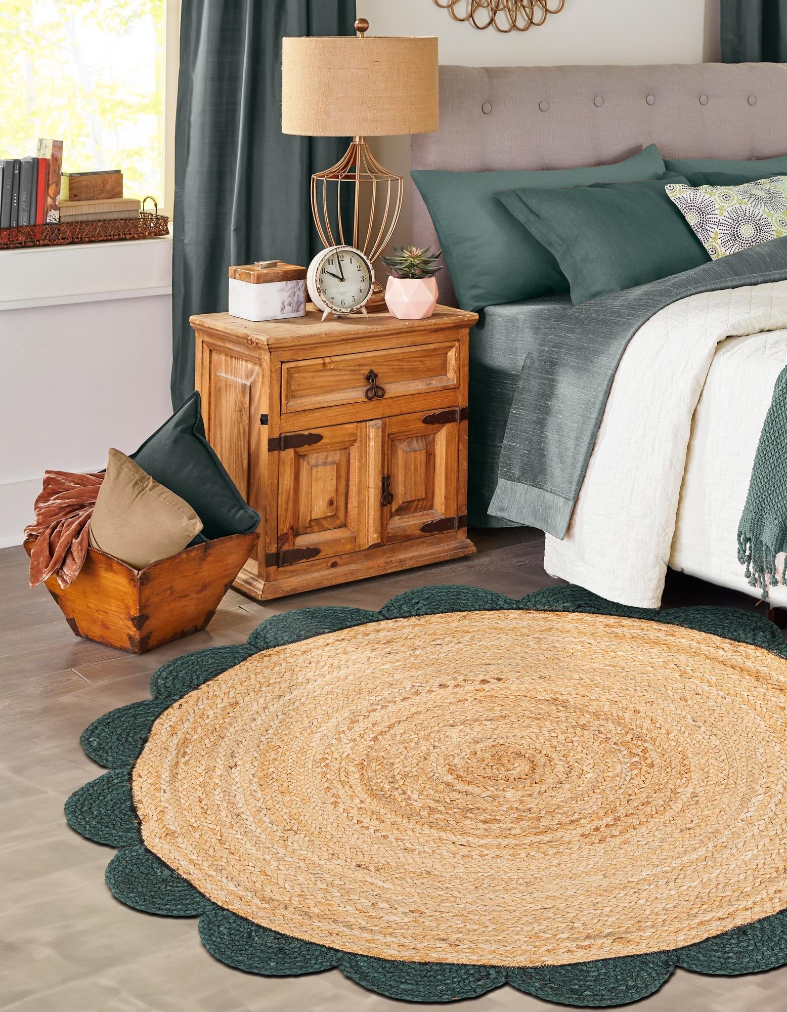 Serenity Braided Jute Collection Area Rug - Seaside