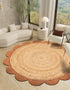 Serenity Braided Jute Collection Area Rug - Seaside