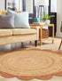 Serenity Braided Jute Collection Area Rug - Seaside