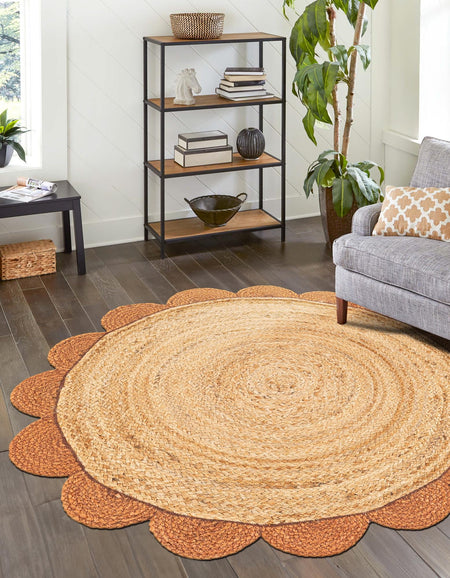 Serenity Braided Jute Collection Area Rug - Seaside