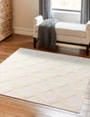 Trellis Wool Collection Area Rug - Vineyard Square Ivory  lifestyle 8