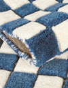 Shepherd's Glen Wool Collection Area Rug - Reykjavik Square Blue and White  lifestyle 18