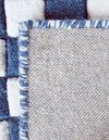 Shepherd's Glen Wool Collection Area Rug - Reykjavik Square Blue and White  lifestyle 21