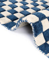 Shepherd's Glen Wool Collection Area Rug - Reykjavik Square Blue and White  lifestyle 22