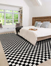 Shepherd's Glen Wool Collection Area Rug - Reykjavik Rectangle Black and White  lifestyle 6