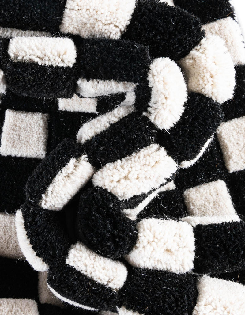 Shepherd's Glen Wool Collection Area Rug - Reykjavik Rectangle Black and White  lifestyle 5