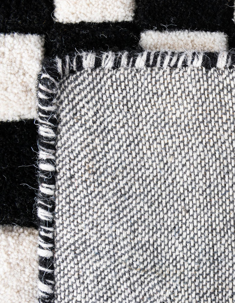 Shepherd's Glen Wool Collection Area Rug - Reykjavik Rectangle Black and White  lifestyle 6