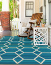 Serene Bay Outdoor Collection Area Rug -  Harbor Rectangle Blue  lifestyle 7