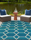 Serene Bay Outdoor Collection Area Rug -  Harbor Rectangle Blue  lifestyle 17