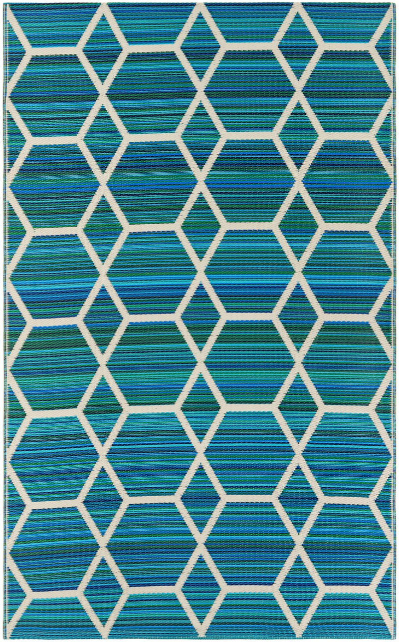 Serene Bay Outdoor Collection Area Rug -  Harbor Rectangle Blue Main