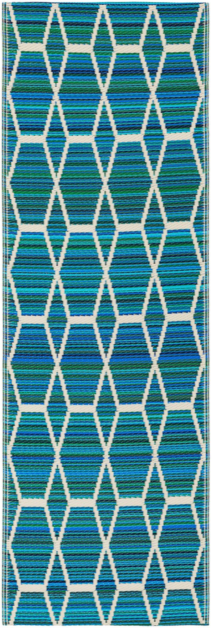 Serene Bay Outdoor Collection Area Rug -  Harbor Runner Blue Main