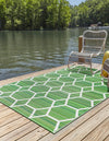 Serene Bay Outdoor Collection Area Rug -  Harbor Rectangle Green  lifestyle 9