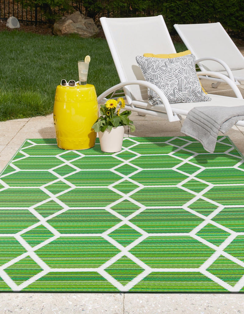 Serene Bay Outdoor Collection Area Rug -  Harbor Rectangle Green  lifestyle 14