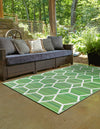 Serene Bay Outdoor Collection Area Rug -  Harbor Rectangle Green  lifestyle 24