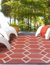 Serene Bay Outdoor Collection Area Rug -  Harbor Rectangle Red  lifestyle 20