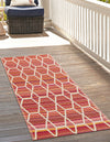 Serene Bay Outdoor Collection Area Rug -  Harbor Runner Red  lifestyle 6